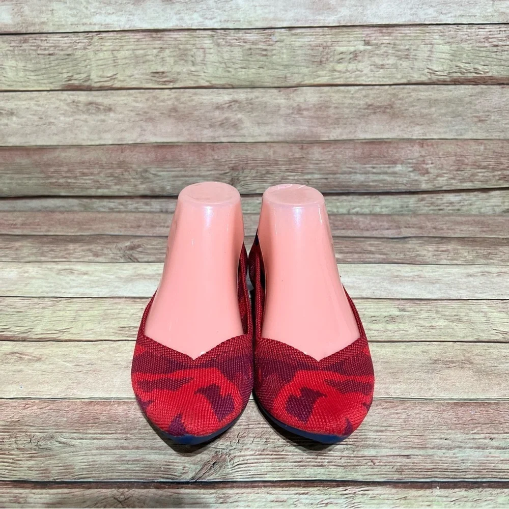 Rothy’s Red Camo Pointed Flats